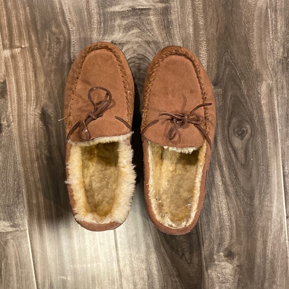 Fur Moccasin Loafers - Size 10 - Lamo (Used in Great Condition)